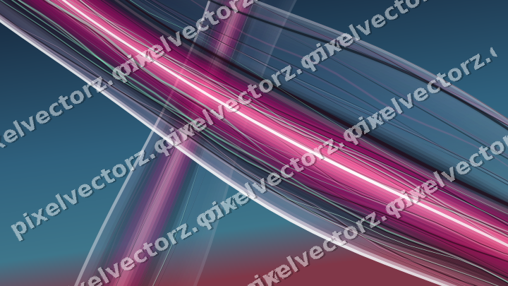 Abstract glass arc in pink and blue
