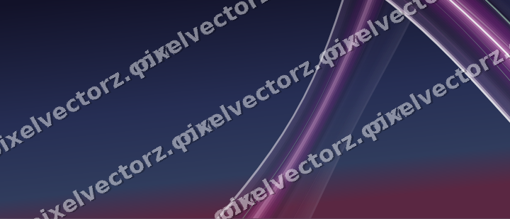 Abstract glass arc in purple and blue