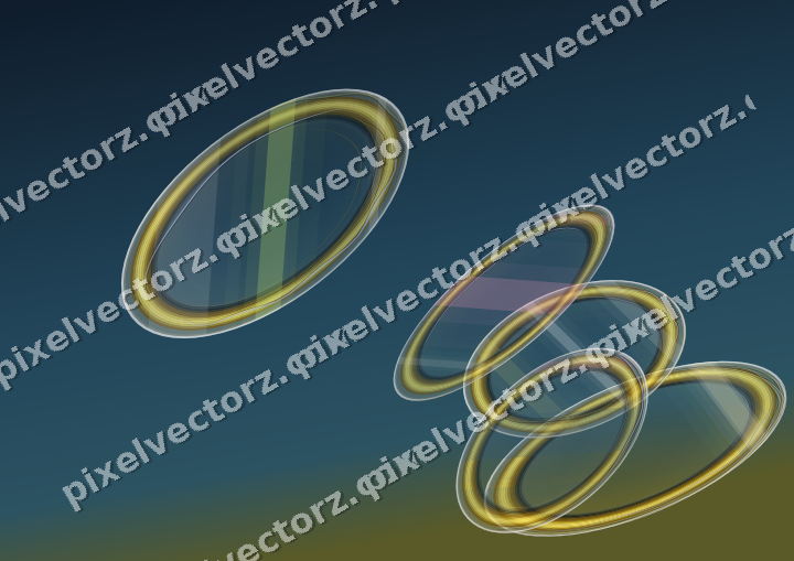 Abstract glass arc in lime and amber