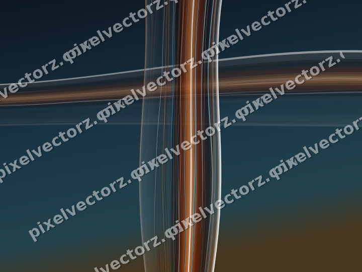 Abstract glass arc in dark green and orange