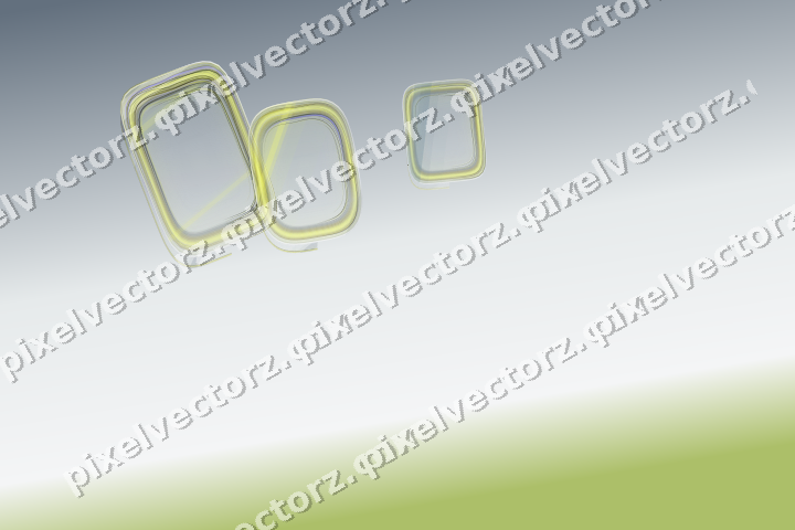 Abstract glass arc in yellow and grey
