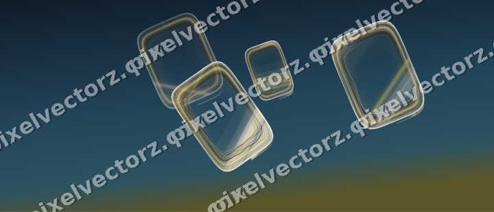 Abstract glass arc in amber and pale orange