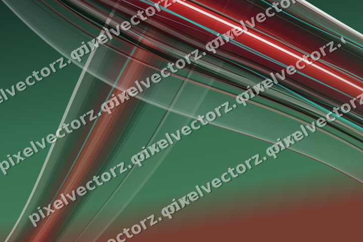 Abstract glass arc in dark red and dark green