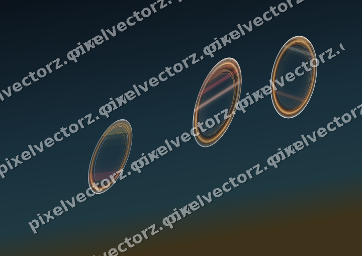 Abstract glass arc in orange and amber