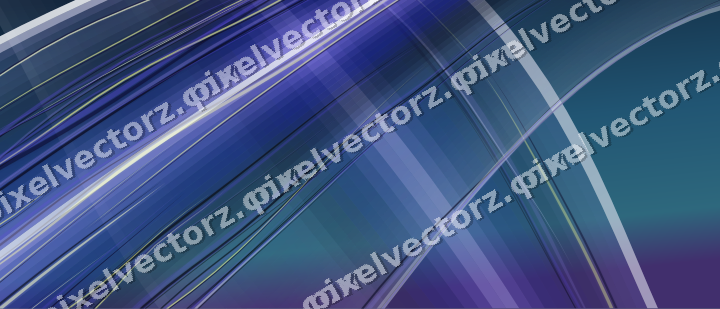 Abstract glass arc in blue and cyan