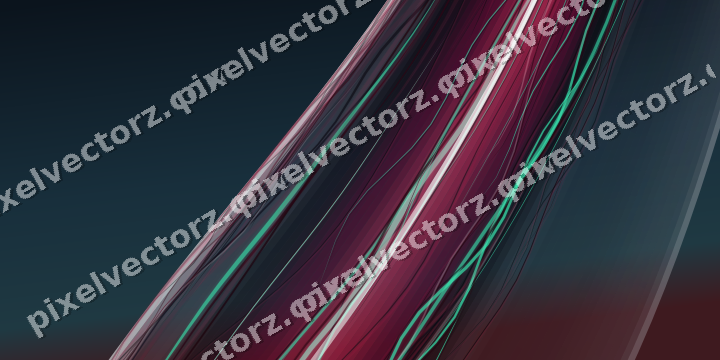 Abstract glass arc in dark lime and dark pink