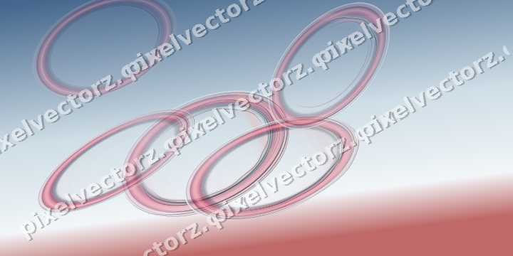 Abstract glass arc in pale pink and pale red
