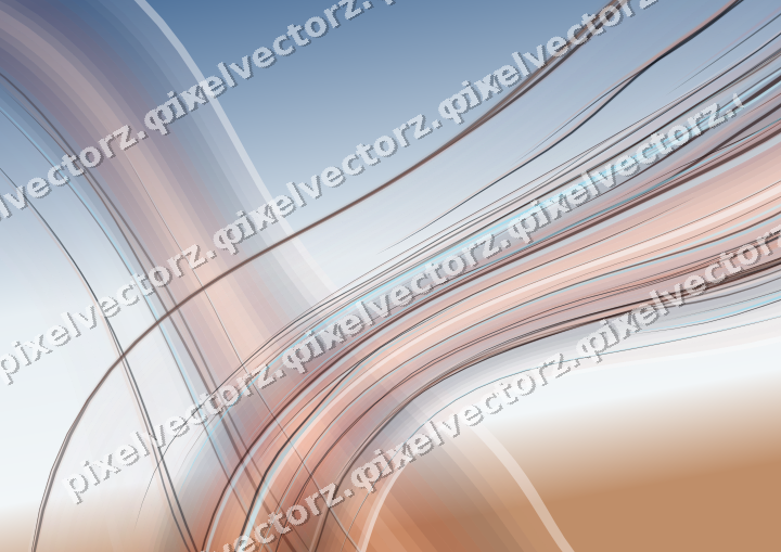 Abstract glass arc in red and orange