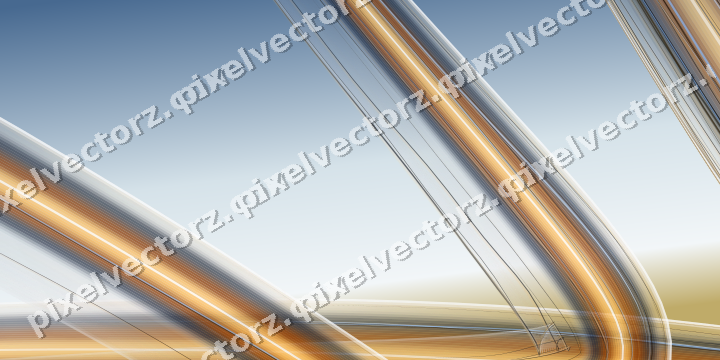 Abstract glass arc in red and orange