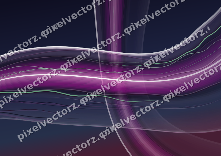 Abstract glass arc in purple and blue