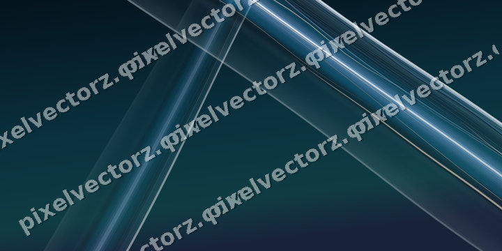 Abstract glass arc in cyan and blue