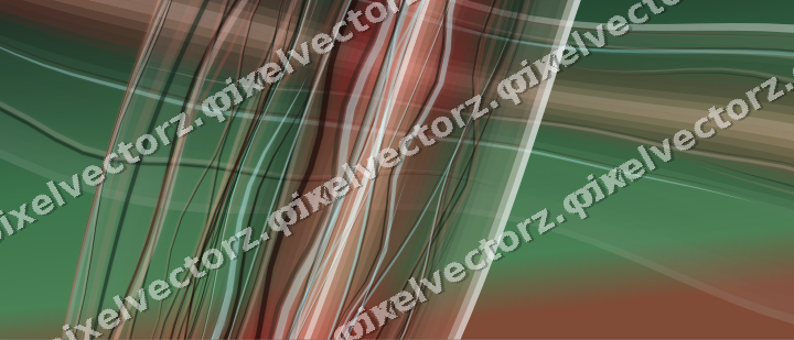 Abstract glass arc in red and dark green