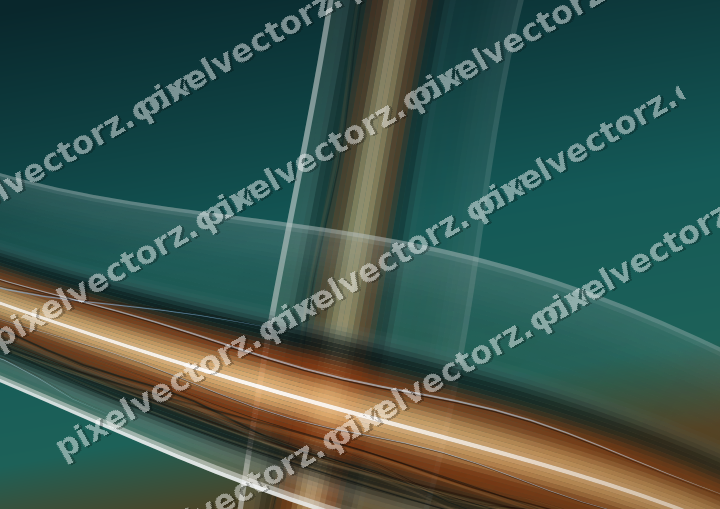 Abstract glass arc in dark teal and orange