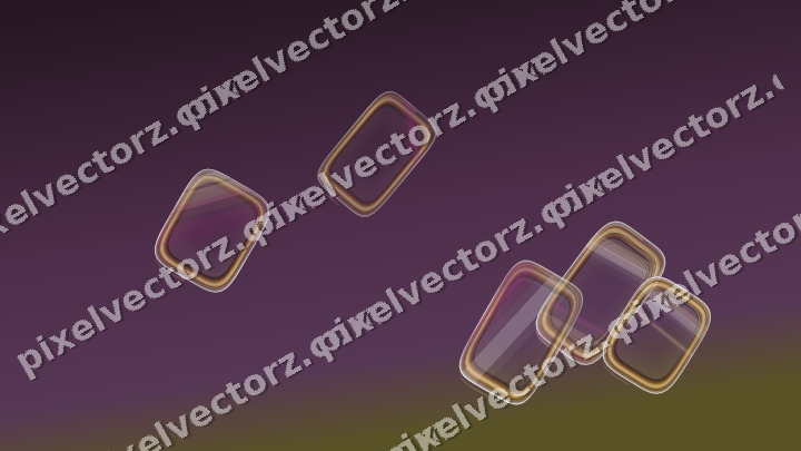 Abstract glass arc in dark magenta and amber