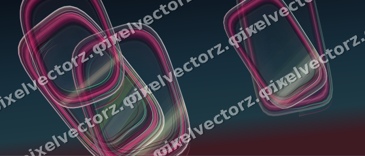 Abstract glass arc in lime and pink