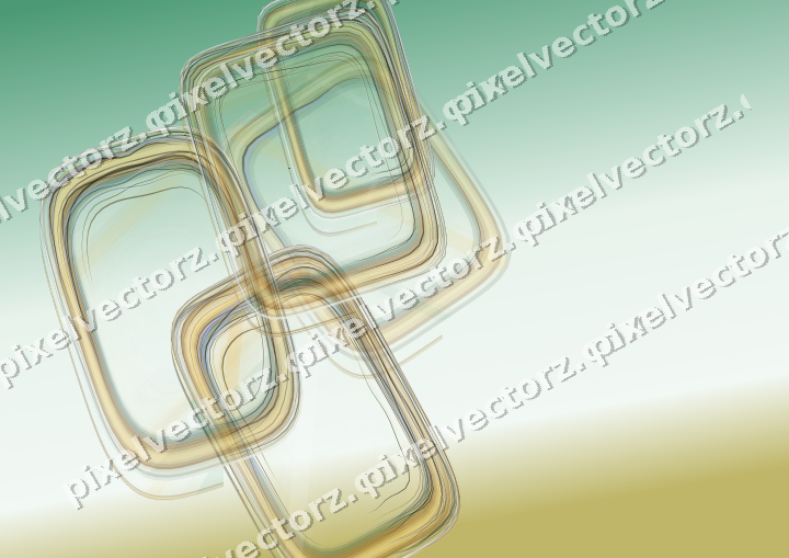Abstract glass arc in amber and dark green