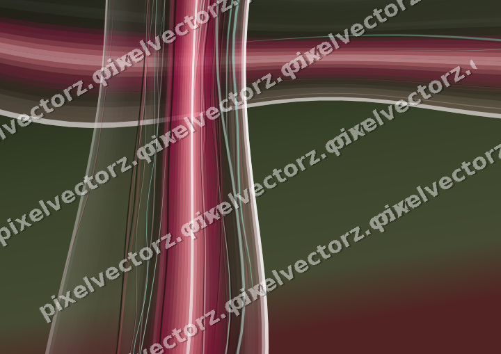 Abstract glass arc in pink and dark lime