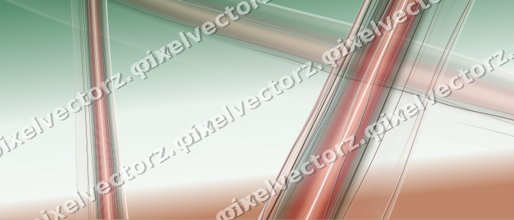 Abstract glass arc in dark green and red