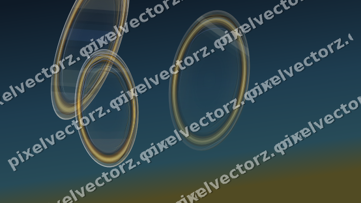Abstract glass arc in amber and green