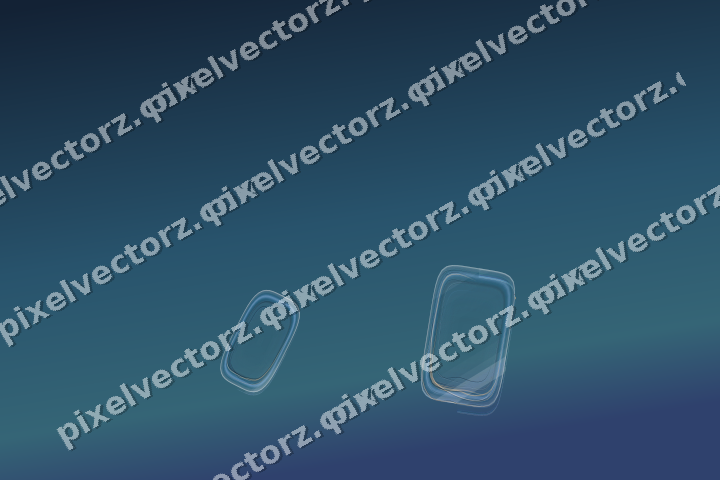 Abstract glass arc in dark blue and white