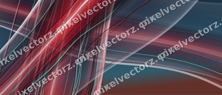 Abstract glass arc in dark green and red