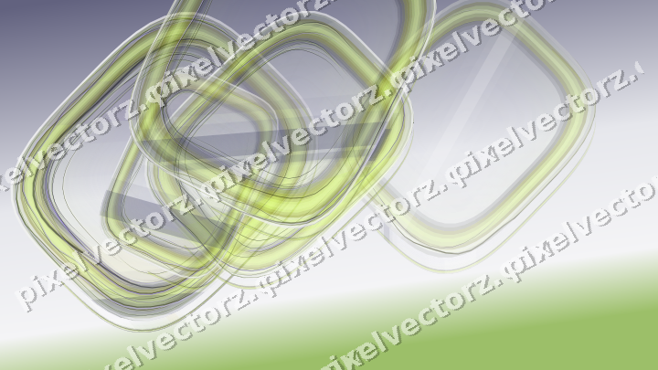 Abstract glass arc in purple and lime