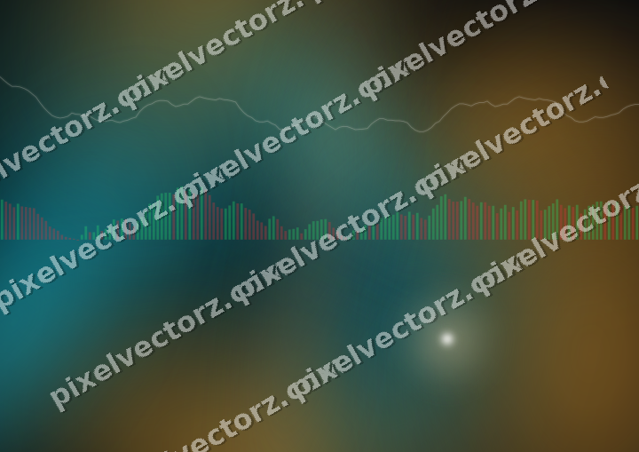 Leuchtender Neon Diagramm Hintergrund in Bernstein und Petrol