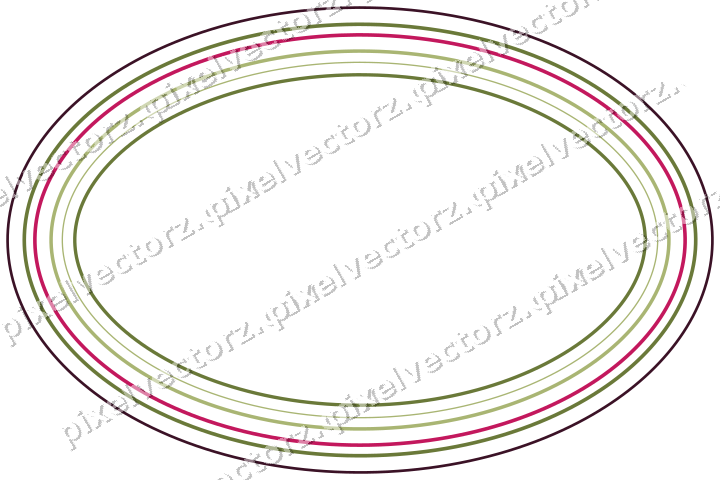 Dekorativer Zierrahmen in Limette und Rosa mit Oval