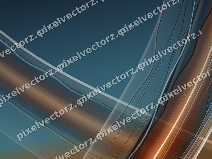 Abstract glass arc in blue and orange