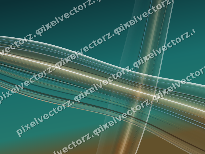 Abstract glass arc in dark teal and orange