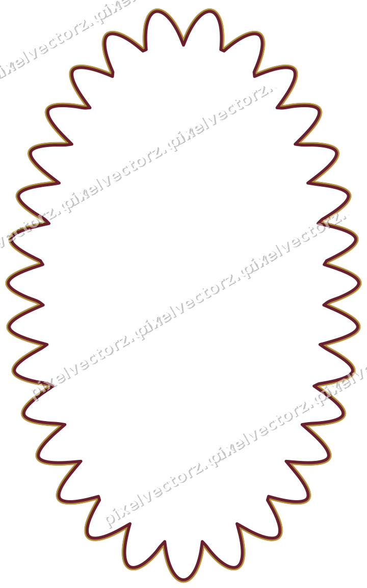 Dekorativer Zierrahmen in Dunkelrosa und Rot mit Oval und Lappenrand