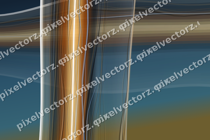 Abstract glass arc in red and orange