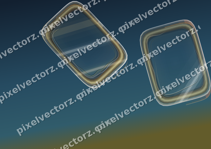 Abstract glass arc in orange and amber