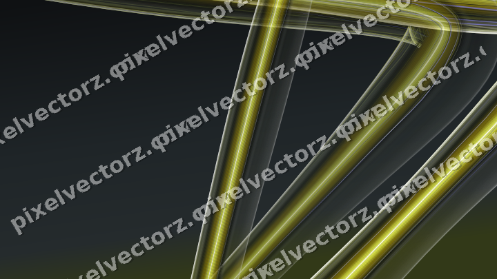 Abstract glass arc in yellow and grey
