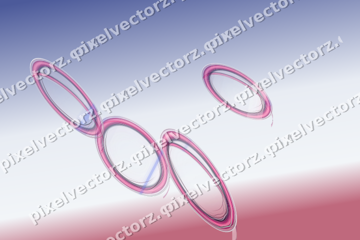 Abstract glass arc in pink and blue