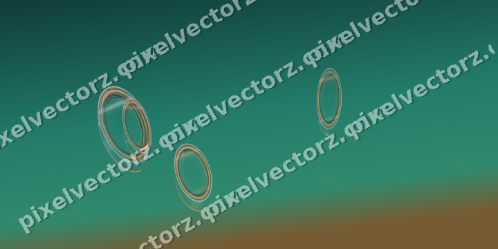 Abstract glass arc in orange and teal
