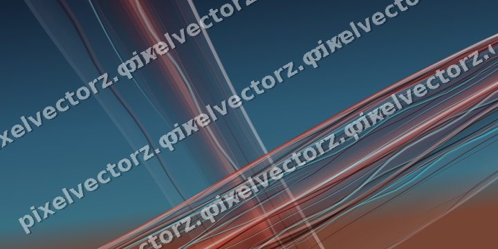 Abstract glass arc in red and pale amber