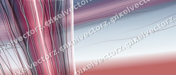 Abstract glass arc in pale pink and pale red