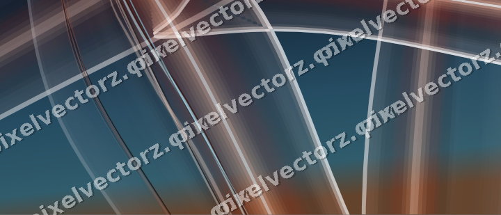 Abstract glass arc in red and orange
