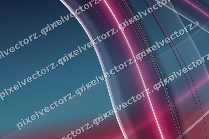 Abstract glass arc in lime and pink