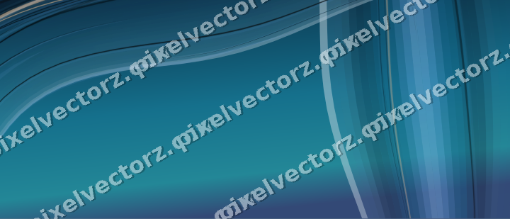 Abstract glass arc in cyan and blue