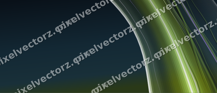 Abstract glass arc in green and lime