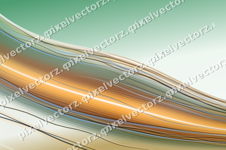 Abstract glass arc in red and orange
