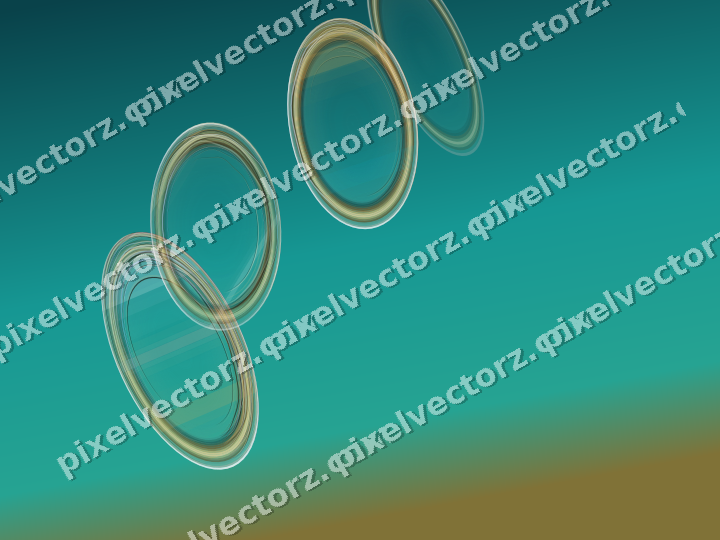 Abstract glass arc in amber and dark teal