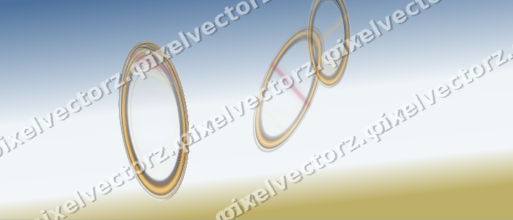 Abstract glass arc in dark pink and amber