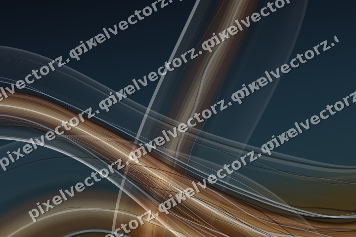Abstract glass arc in dark blue and orange