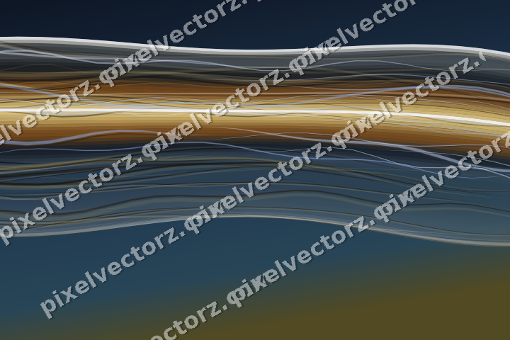 Abstract glass arc in dark blue and amber
