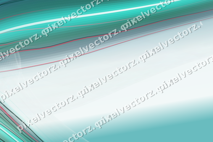 Abstract glass arc in cyan and teal