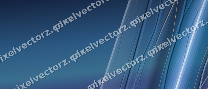 Abstract glass arc in dark blue and white