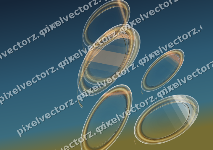 Abstract glass arc in orange and amber